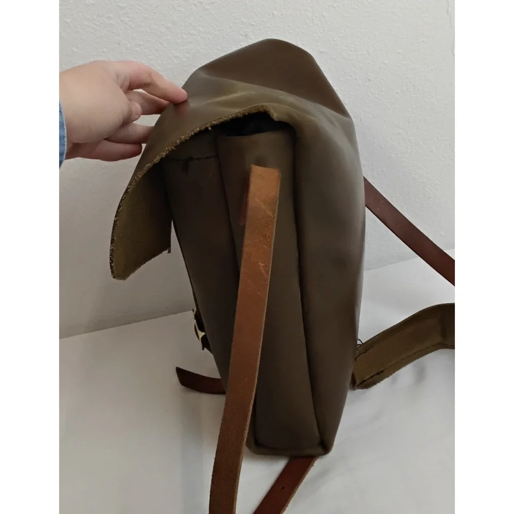 Goertzen Adventure Equipment Leather Field Bag Brown Montana Handmade #J5743